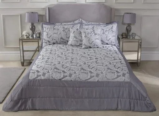 New Edge Blinds Cavendish Bedspread in Grey