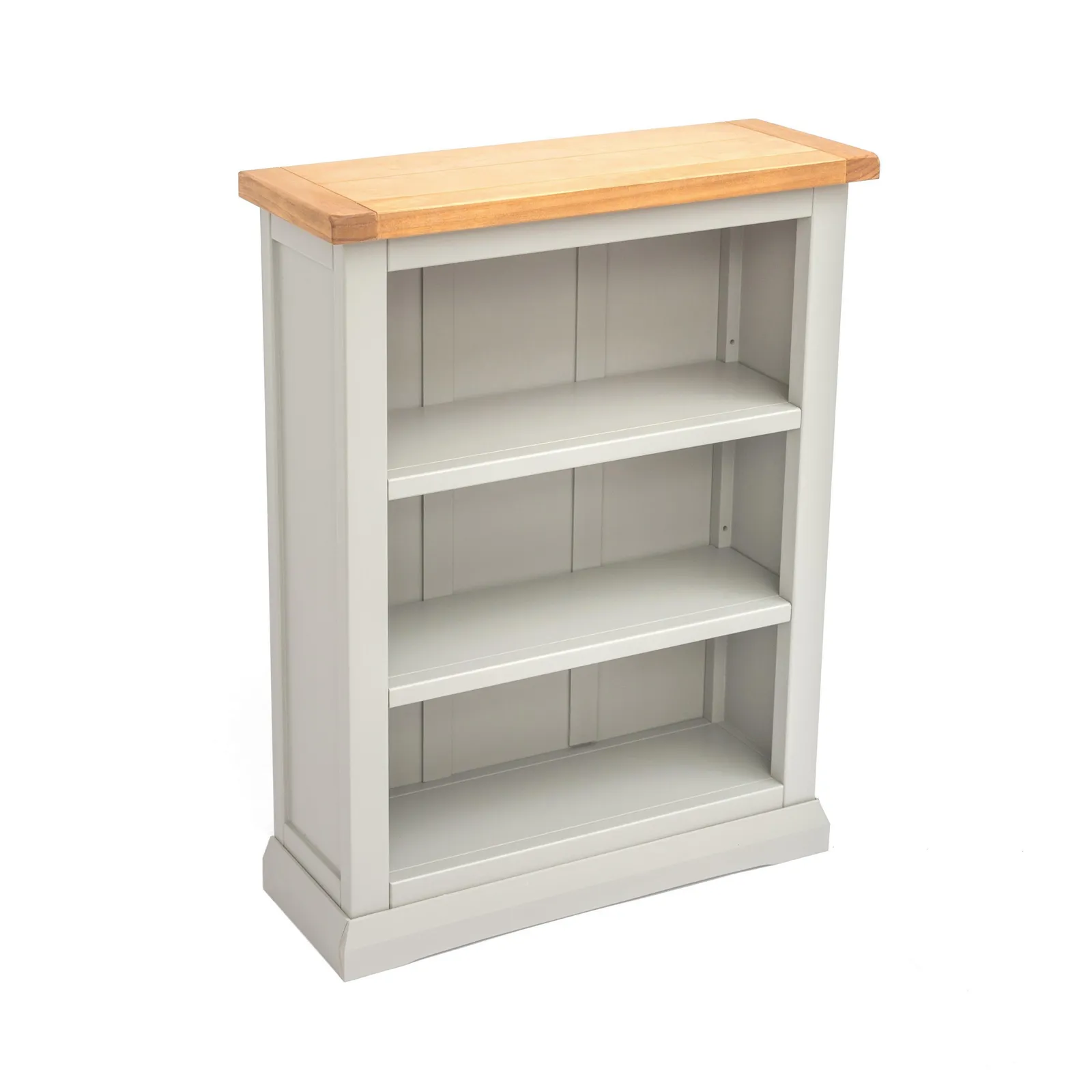 Cabinet Bits Bookcase with Plinth 90x70x25cm in Light Grey 3