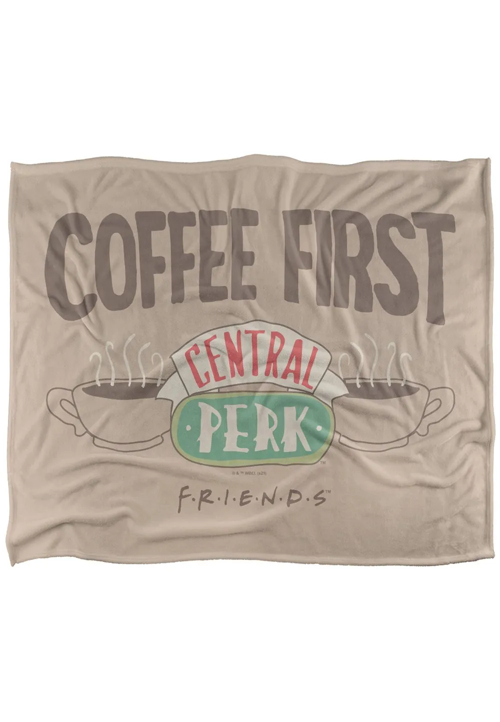 Warner Brothers Friends 152x127cm The One With Silky Touch Super Soft Throw Blanket in White