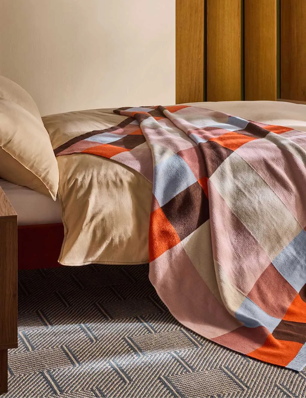 MADE Keava Knitted Throw Orange