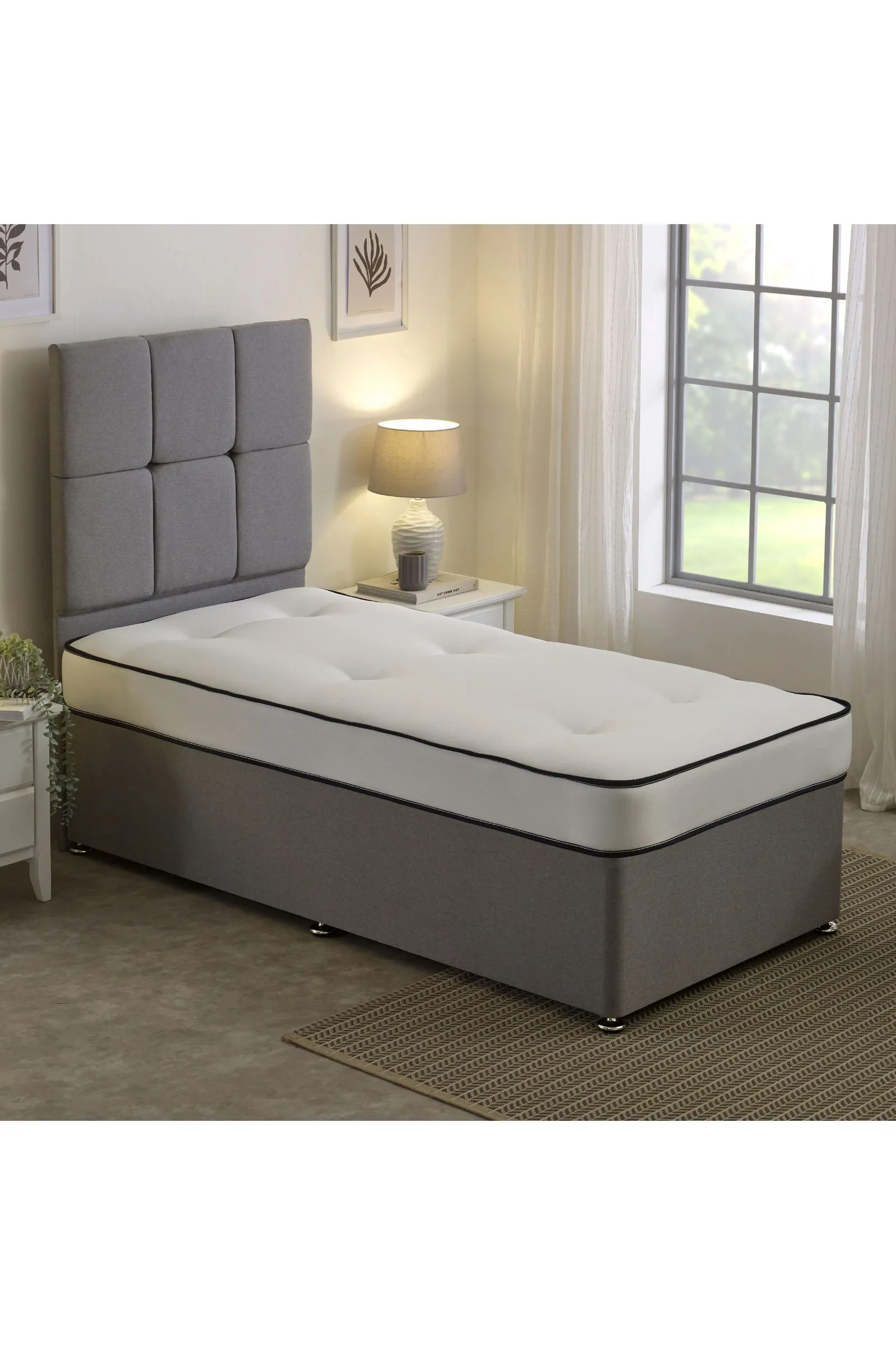 eXtreme Comfort Ltd Damask EasyClean Double Life Dual Sided Tufted Foam Free Mattress in White