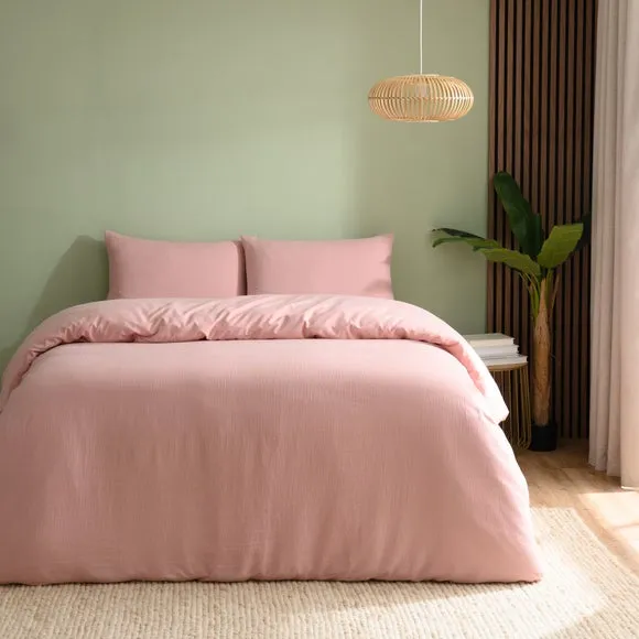 Newston Waffle Polycotton Duvet Cover & Pillowcase Set 2