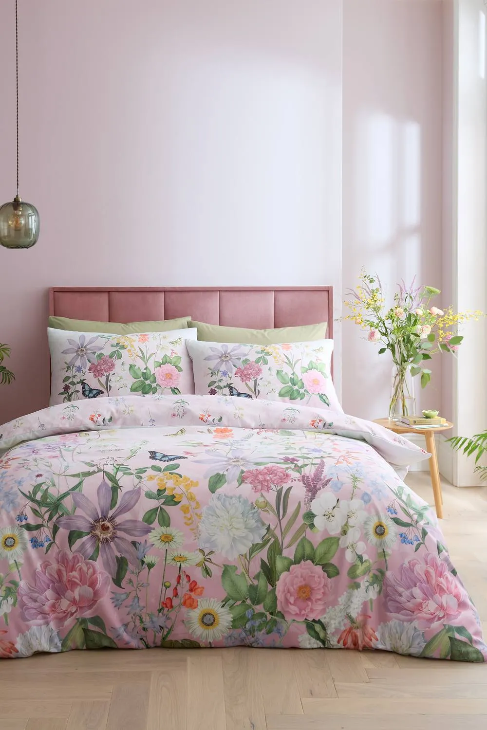 RHS x Catherine Lansfield 'Enchanted Butterfly Garden' So Soft Duvet Cover Set in Pink