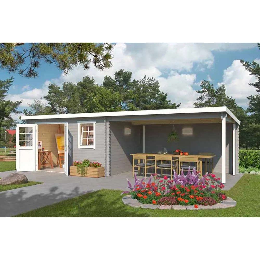 Lasita Maja Ltd Reno-Log Cabin, Garden Room, Home Office - L780xW313.9xH210.9 cm in Natural 3