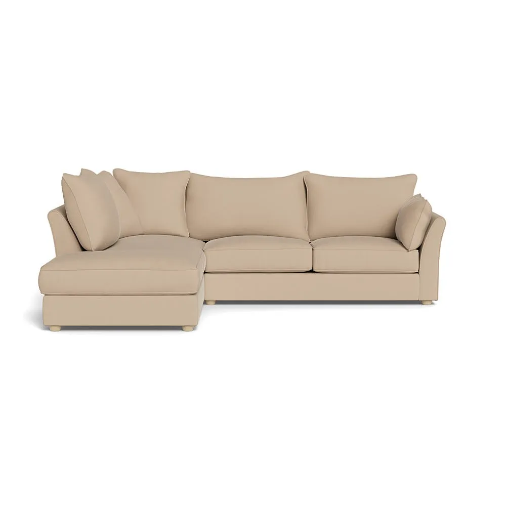 Heal's Tailor Left Hand Facing Corner Sofa Capelo Linen-Cotton Bamboo Natural Feet 1