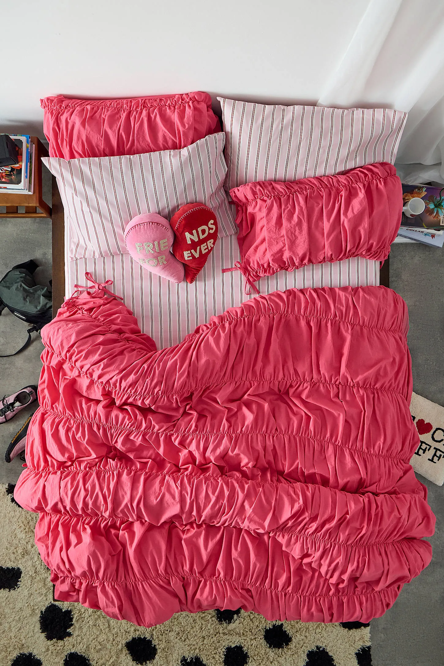 Cinched Duvet Set - Pink