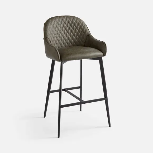 Hudson Bar Stool, Faux Leather 6
