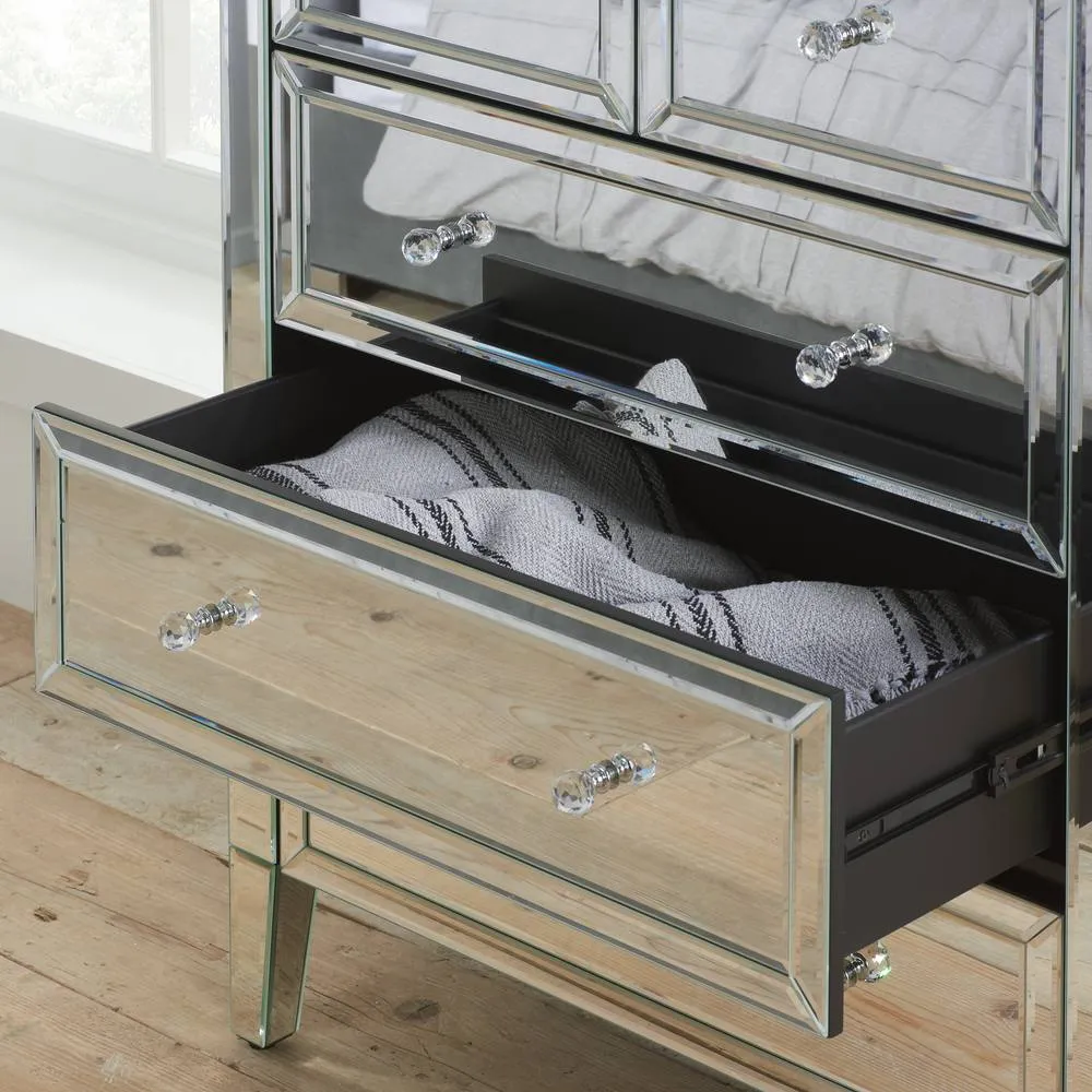 Birlea Valencia 3 + 2 Chest Mirrored in Silver 3