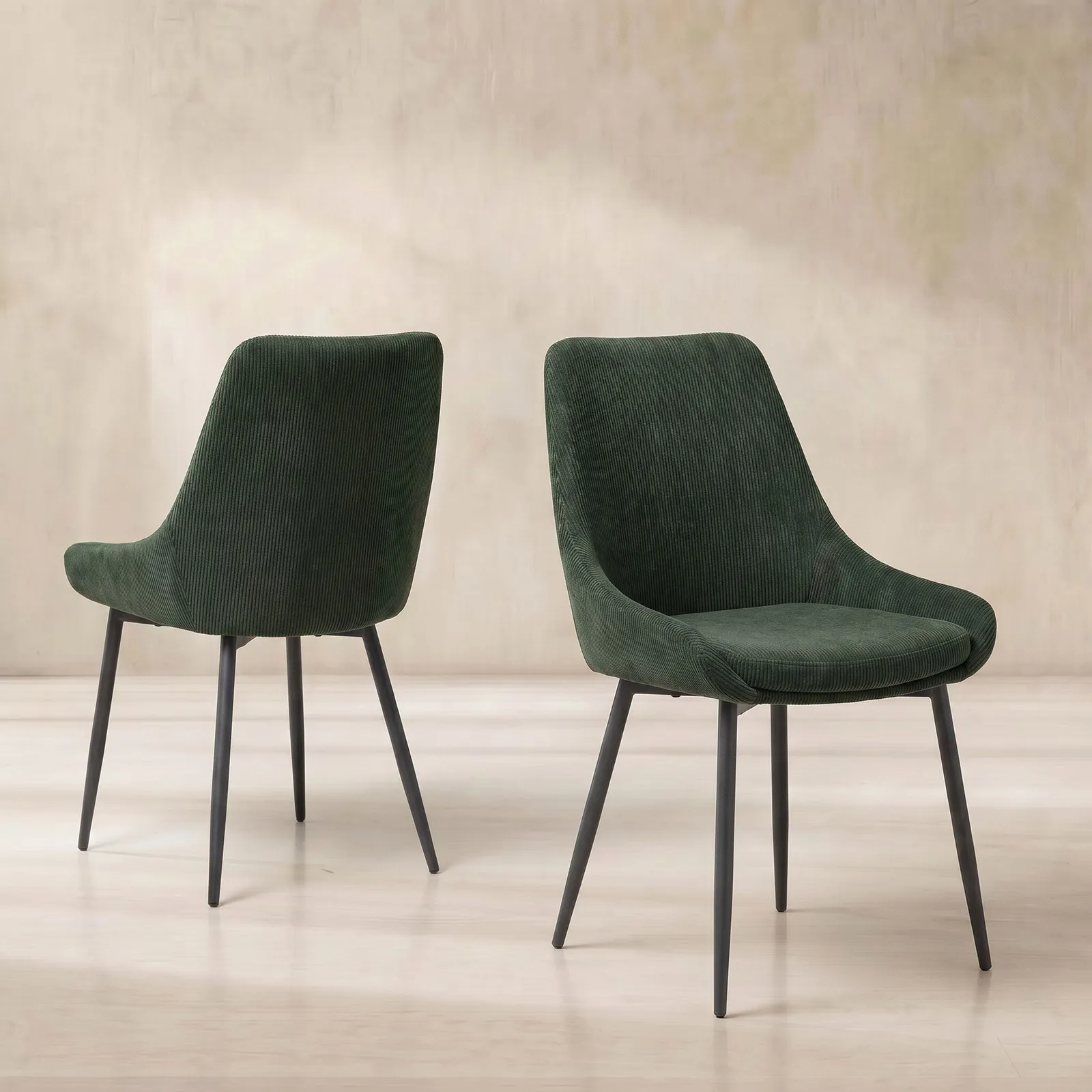Emmett Dining Chair, Green Fabric | Barker & Stonehouse