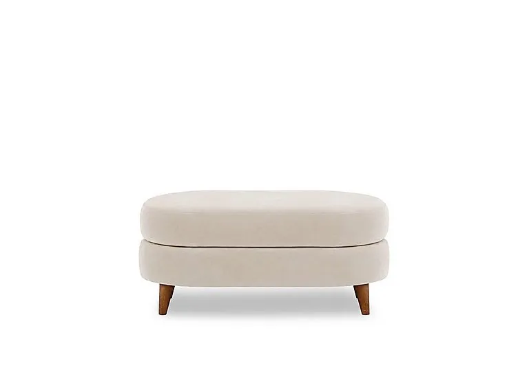 Erin Fabric Oval Footstool - Living Room Furniture - In Time for Christmas