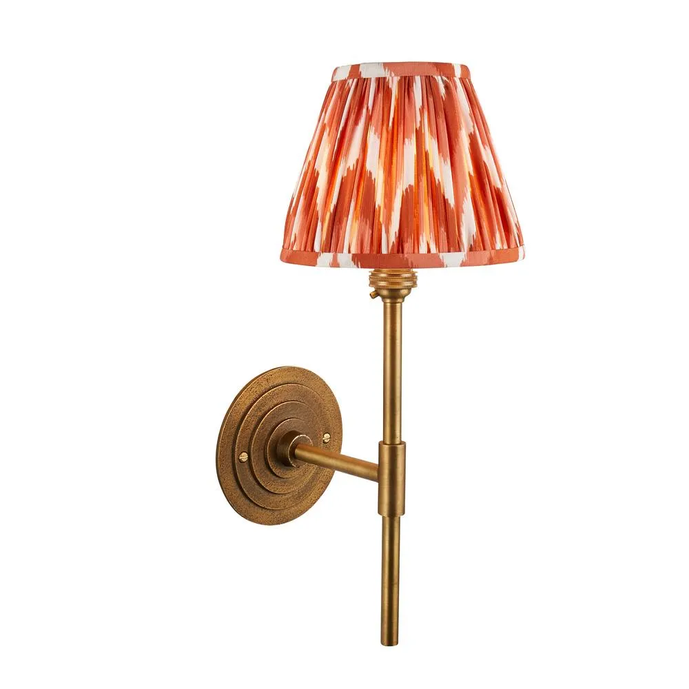 Netlighting Halo Tall & Zigzag 16cm Wall Lamp Antique Brass Apricot Orange in Gold