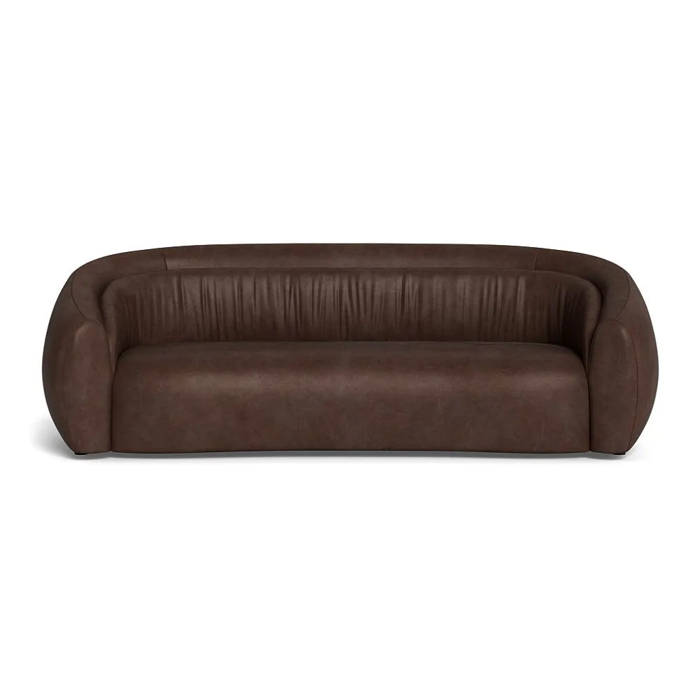 Heal's Flora 4 Seater Sofa Heritage Leather Chestnut 2064 1