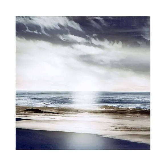 Grey Simplicity Waves Canvas 3