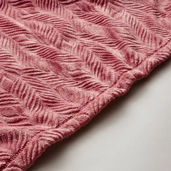 Leila Leaf Fleece Throw Blanket 5