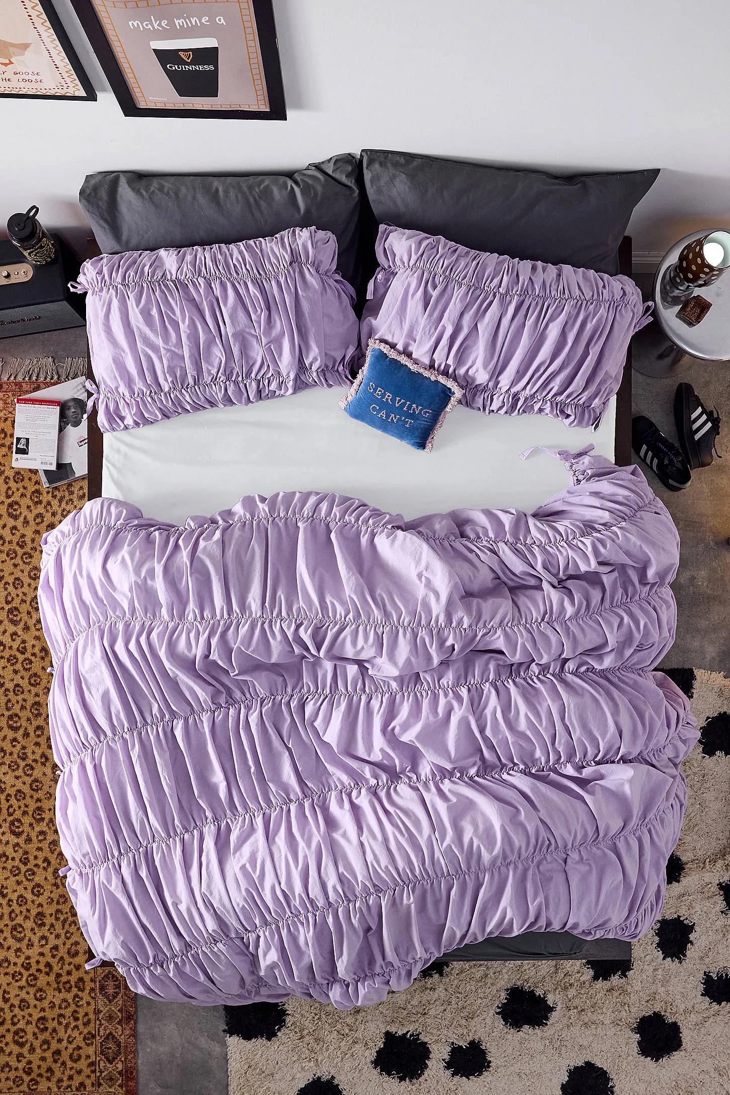 Cinched Duvet Set - Light Purple
