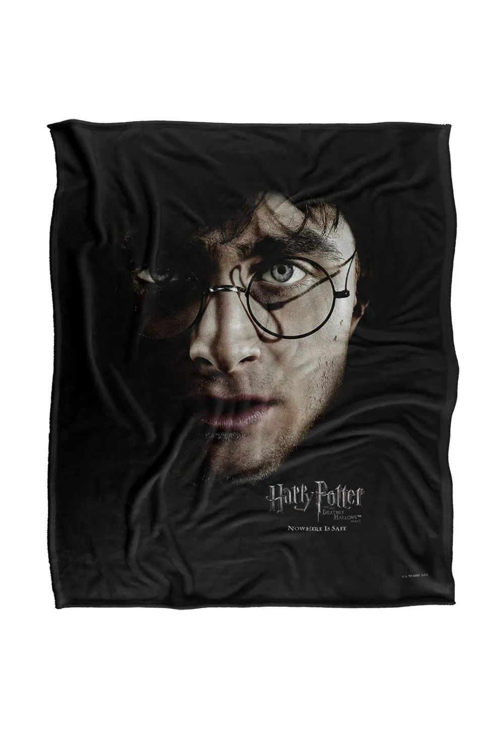 Harry Potter Deathly Hallows Part 1 Poster Officially Licensed Silky Touch Super Soft Throw Blanket 152x127 cm in White