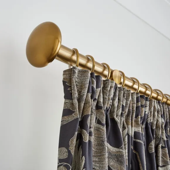 Pebble Fixed Metal Curtain Pole with Rings 4