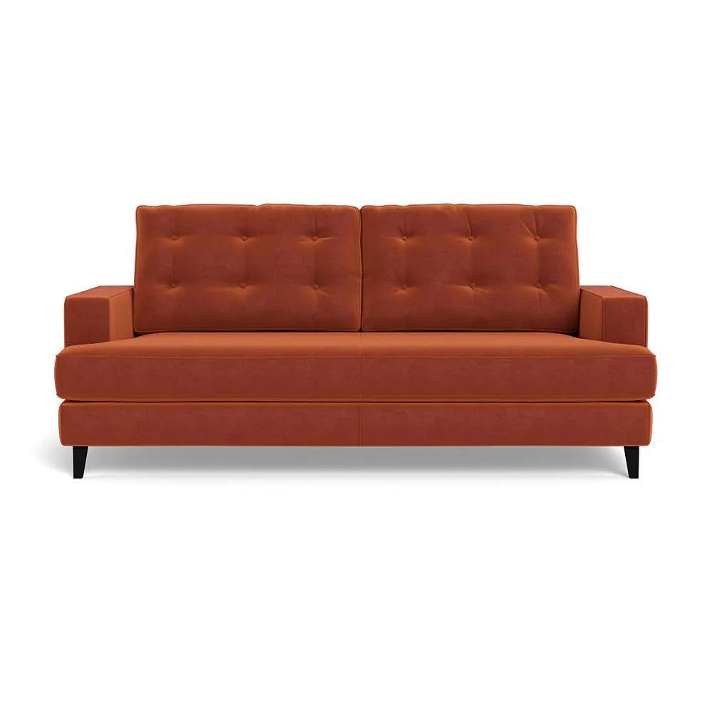 Heal's Mistral 3 Str Sofa Cotton Velvet Russet Black Feet 2
