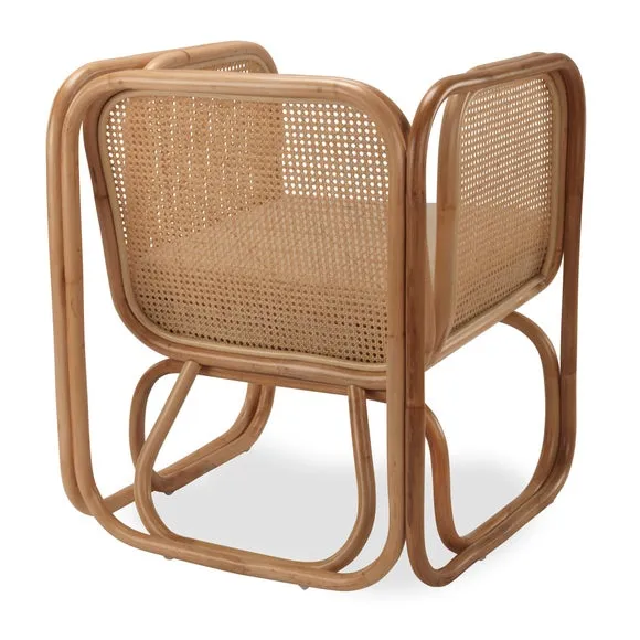 Desser Iconic Rattan Chair with Boucle Cushion 3