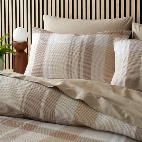 Molton Waffle Check Polycotton Duvet Cover & Pillowcase Set 2