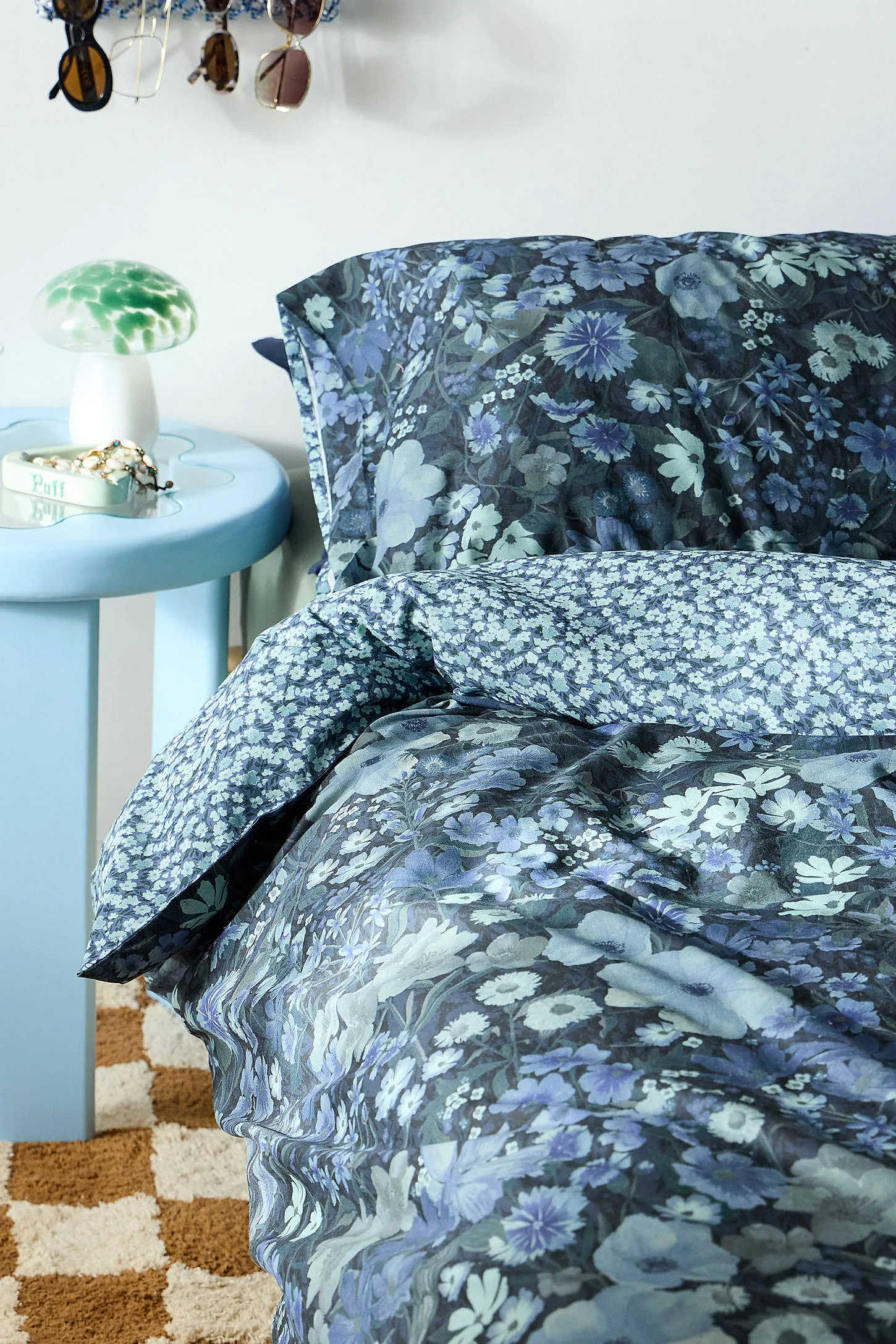Blue Marti Floral Duvet Set - Blue Single 5