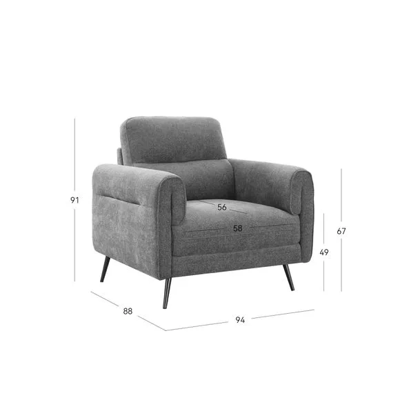 Oakley Chenille Armchair 4