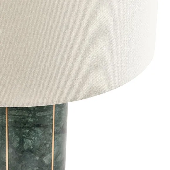 Venetia Green Marble and Gold Tall Table Lamp 4