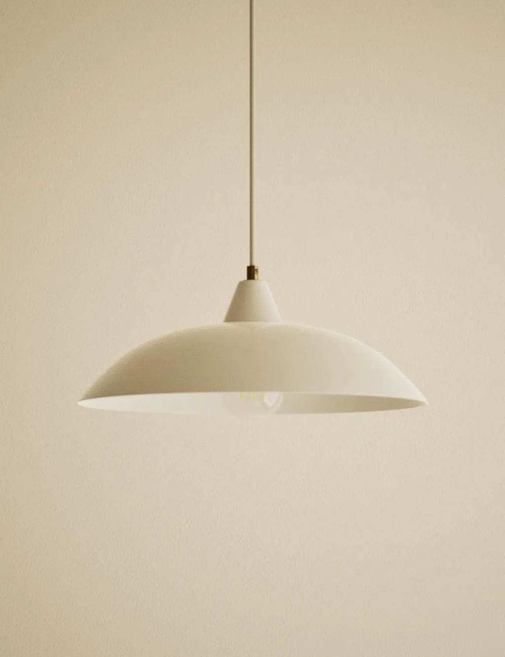 M&S Metal Pendant Light Ivory