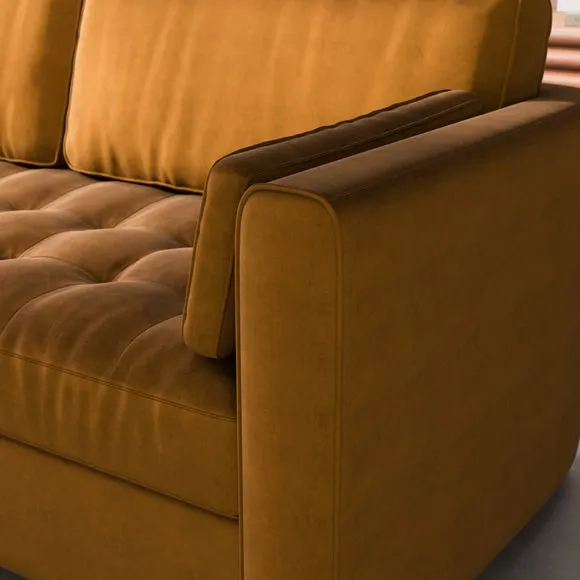 Zoe II Velvet 3 Seater Sofa 4