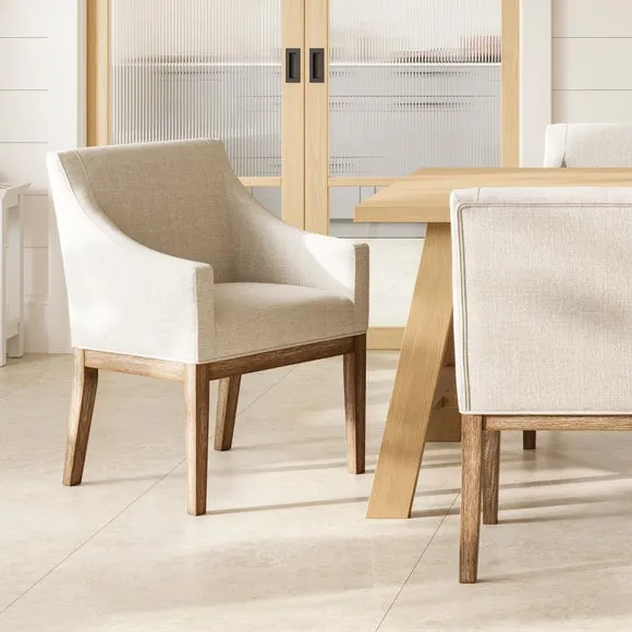 Piper Dining Chair, Faux Linen