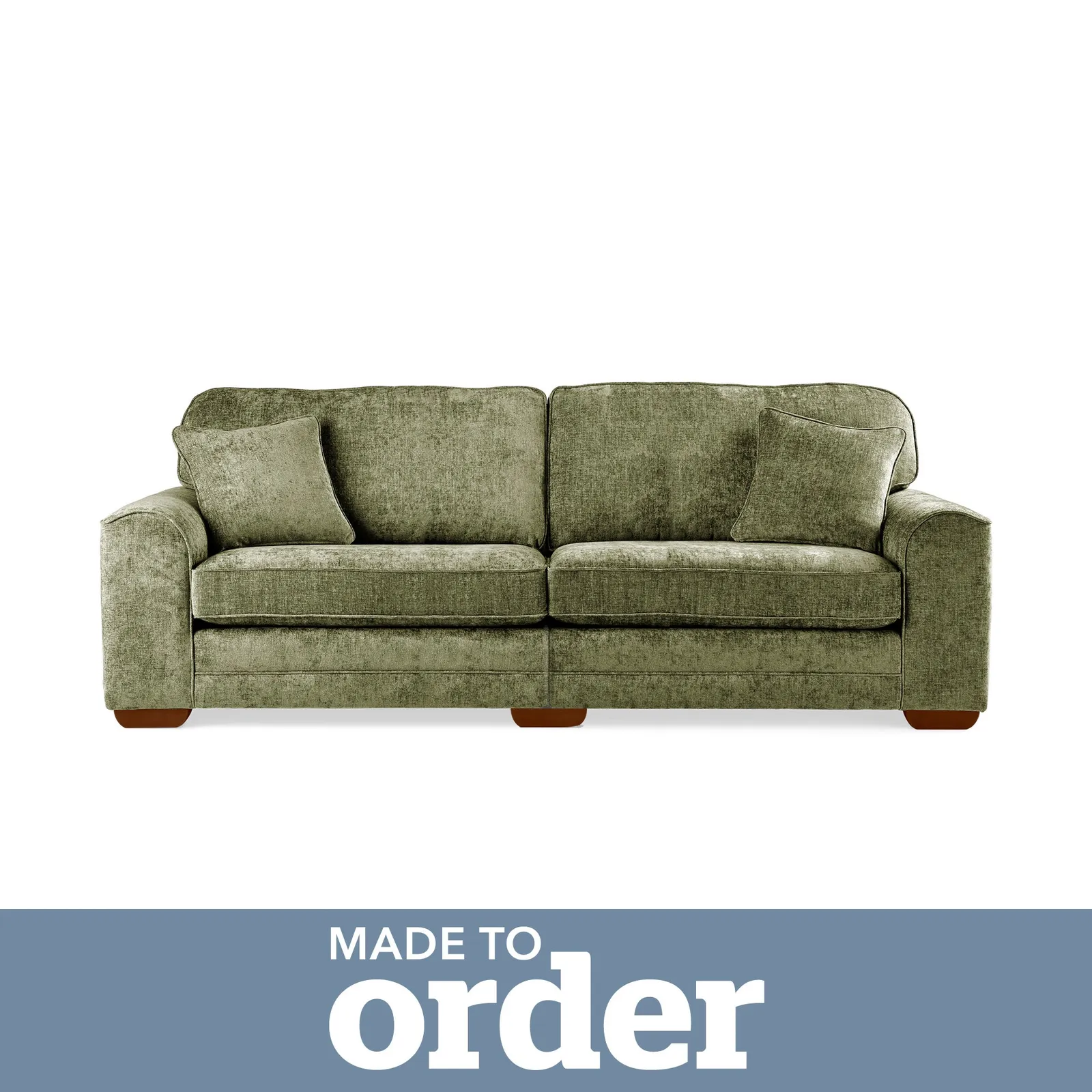 Morello 4 Seater Sofa Luxury Chenille Green