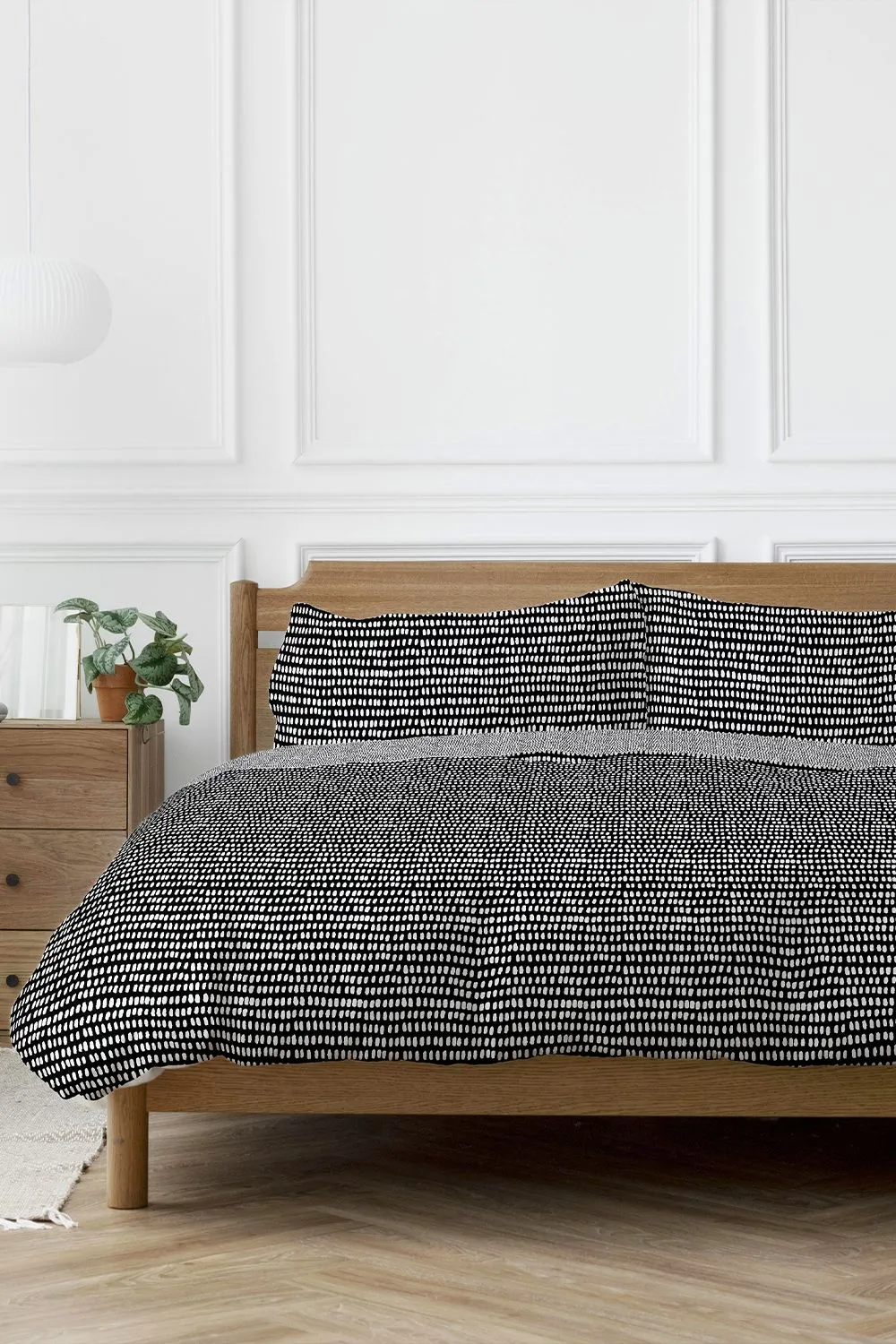 Copenhagen Home 'Arri' Reversible Polycotton Duver Cover Set in Black