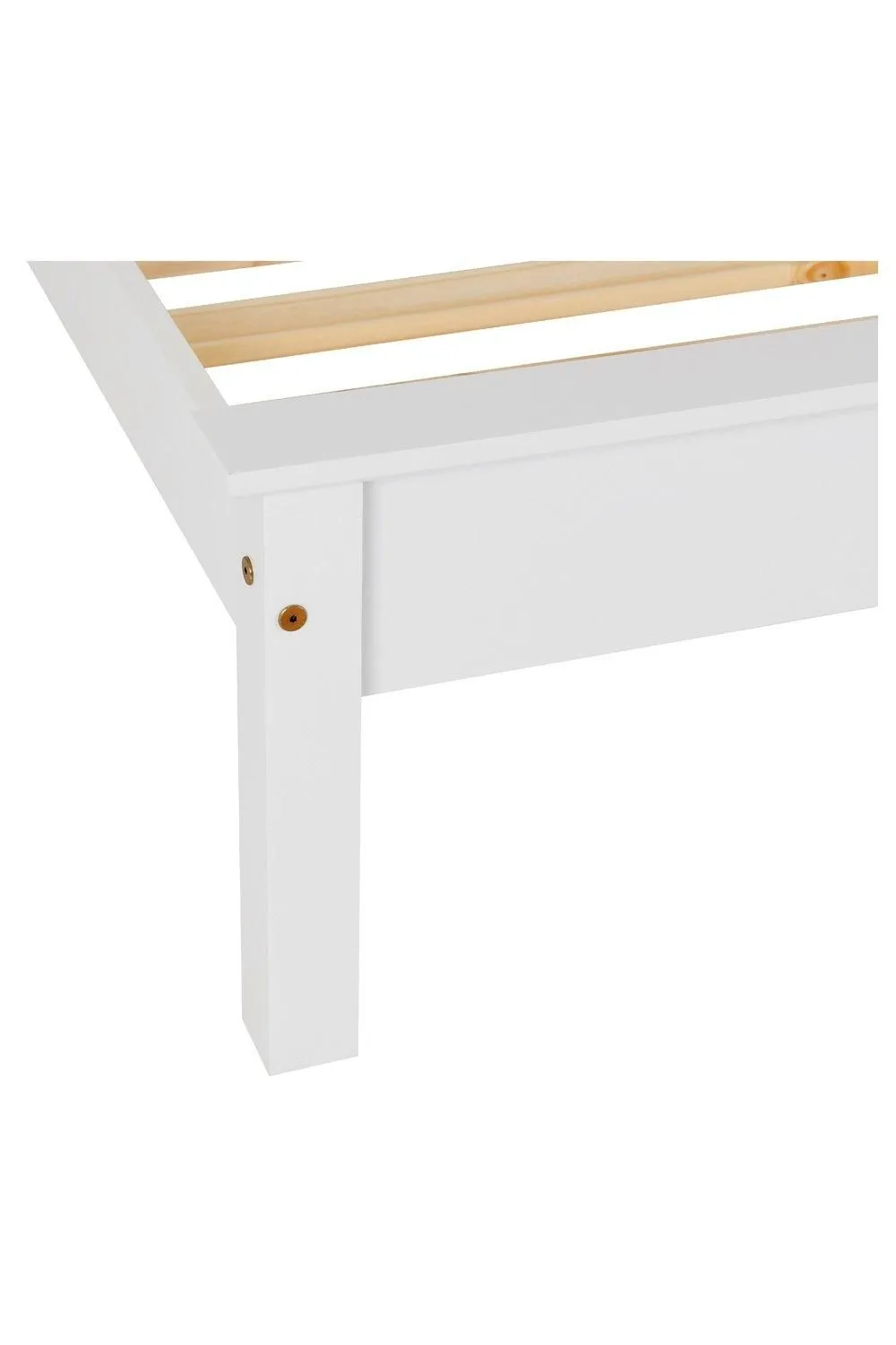 Seconique Monaco 3' Single Bed Low Foot End in White 4