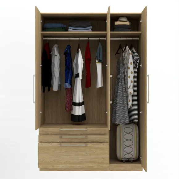 Foster Triple 3 Drawer Wardrobe 5