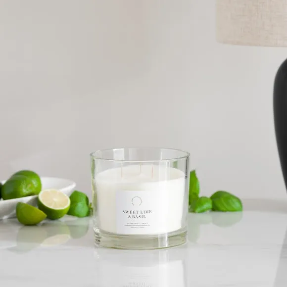 Simplicity Collection Lime and Basil Multiwick Candle 2