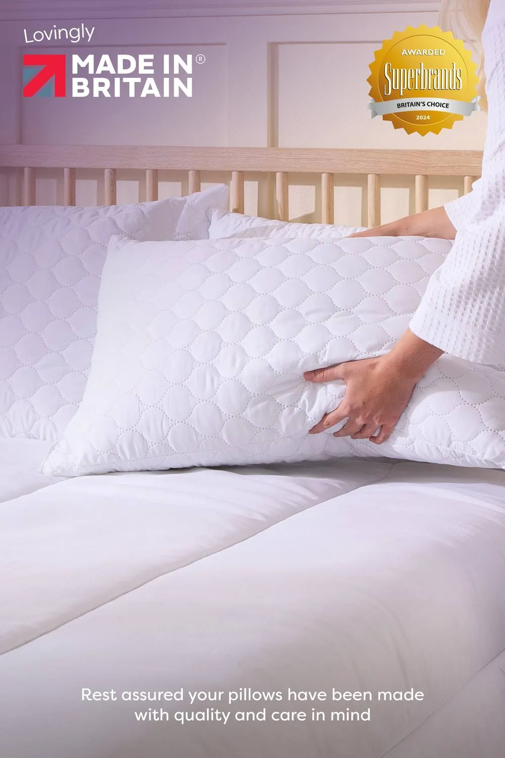 Slumberdown 14 Pack Sleep Soundly Rebound Firm Support Side Sleeper Pillows in White 6