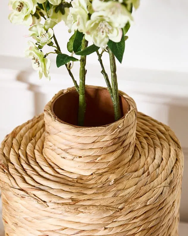 Dibor Traditional Water Hyacinth Stem Home Decor Flower Vase in Natural 5