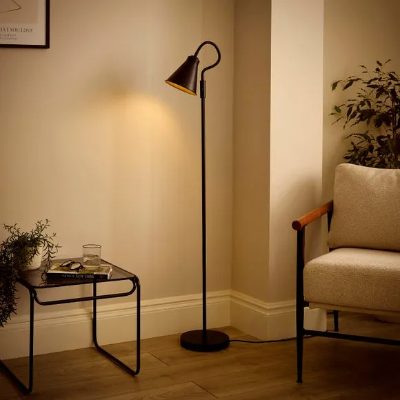 Newton Industrial Goose Neck Adjustable Floor Lamp 2