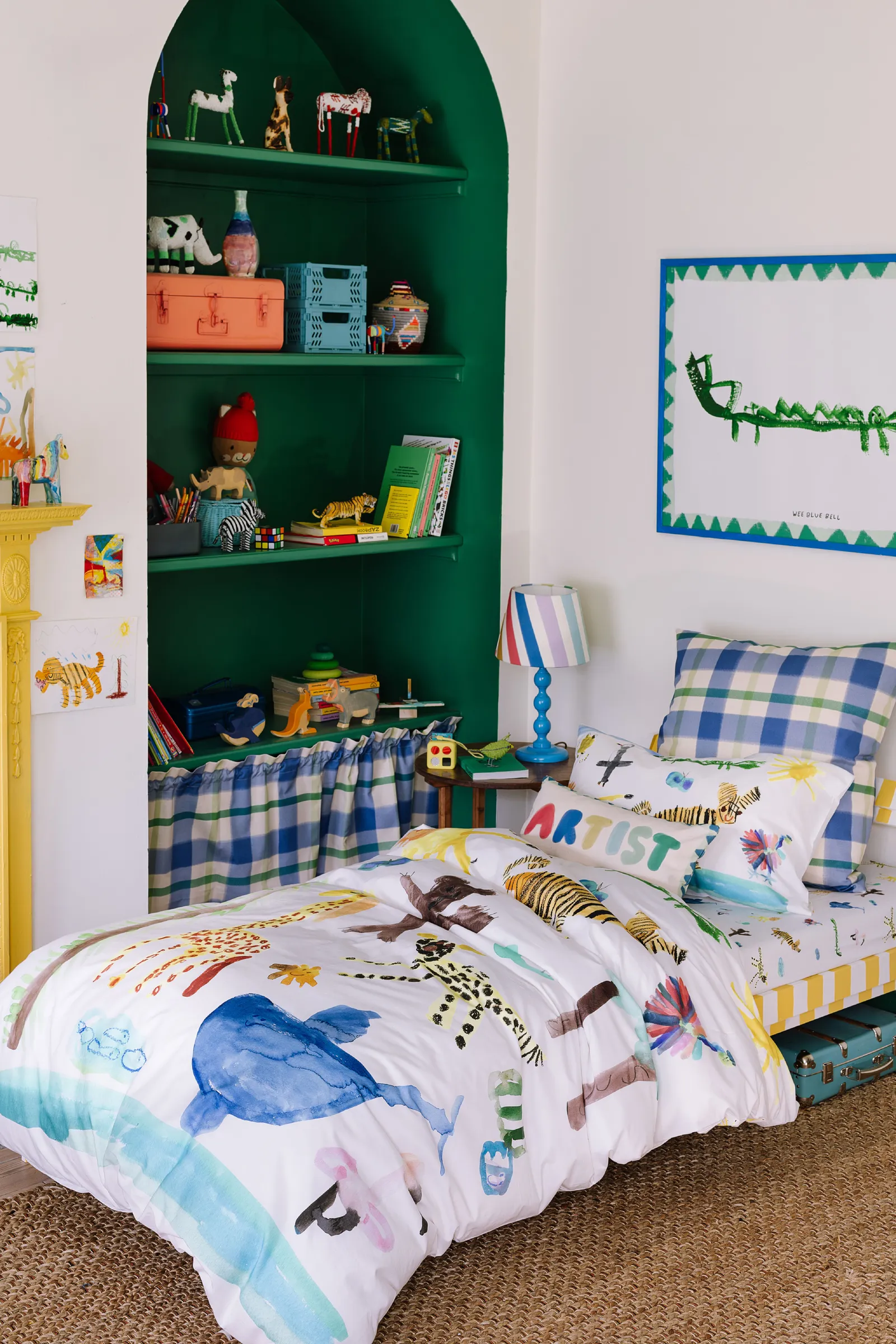 Wee Blue Bell 'Animal Drawings' Duvet Cover Set