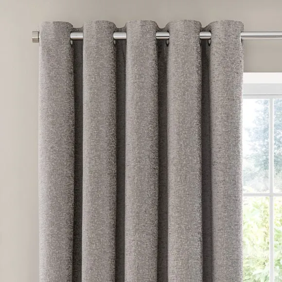 Textured Chenille Eyelet Curtains 1