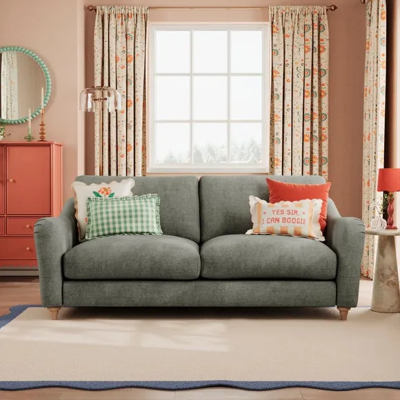 Hattie Tonal Plush Chenille 3 Seater Sofa 1