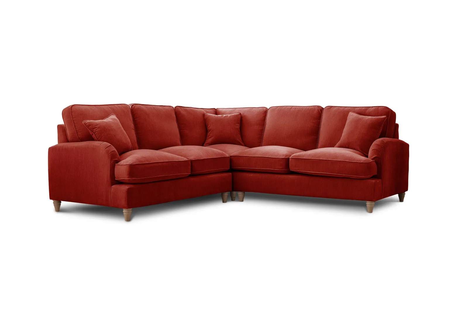 The Great Sofa Company Orla 2 Corner 2 Manhattan Ice (no cutout) in Terracotta 2