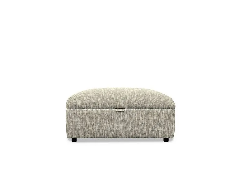 Hudson 23 Fabric Storage Stool - Dune Seaspray