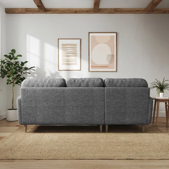 Sven Tonal Weave Large Corner Chaise Sofa 3