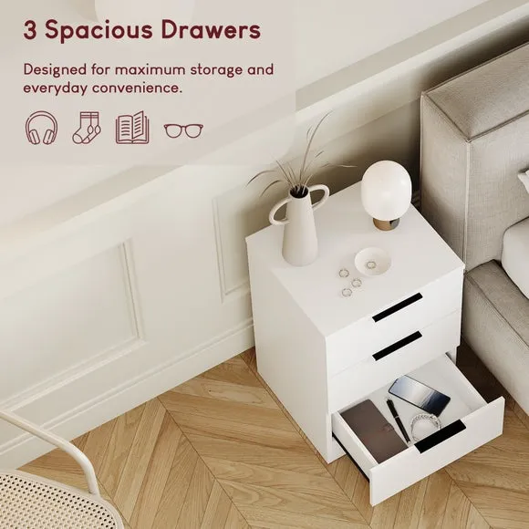 Hayes 3 Drawer Bedside Table 4