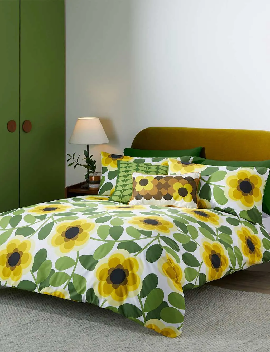 Orla Kiely Giant Water Lily Reversible Bedding Set Yellow Mix