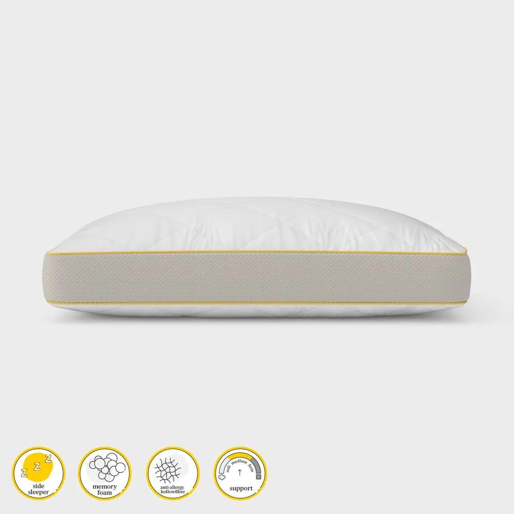 Eve The Memory Foam Pillow Hybrid Side Sleeper in White