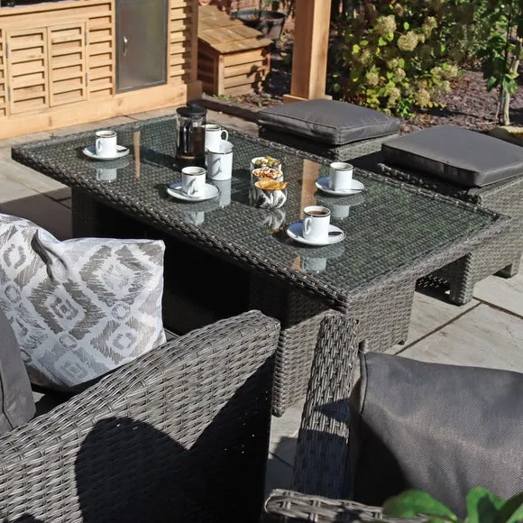 Paris 7 Seater Deluxe Outdoor Sofa and Dining Set 3