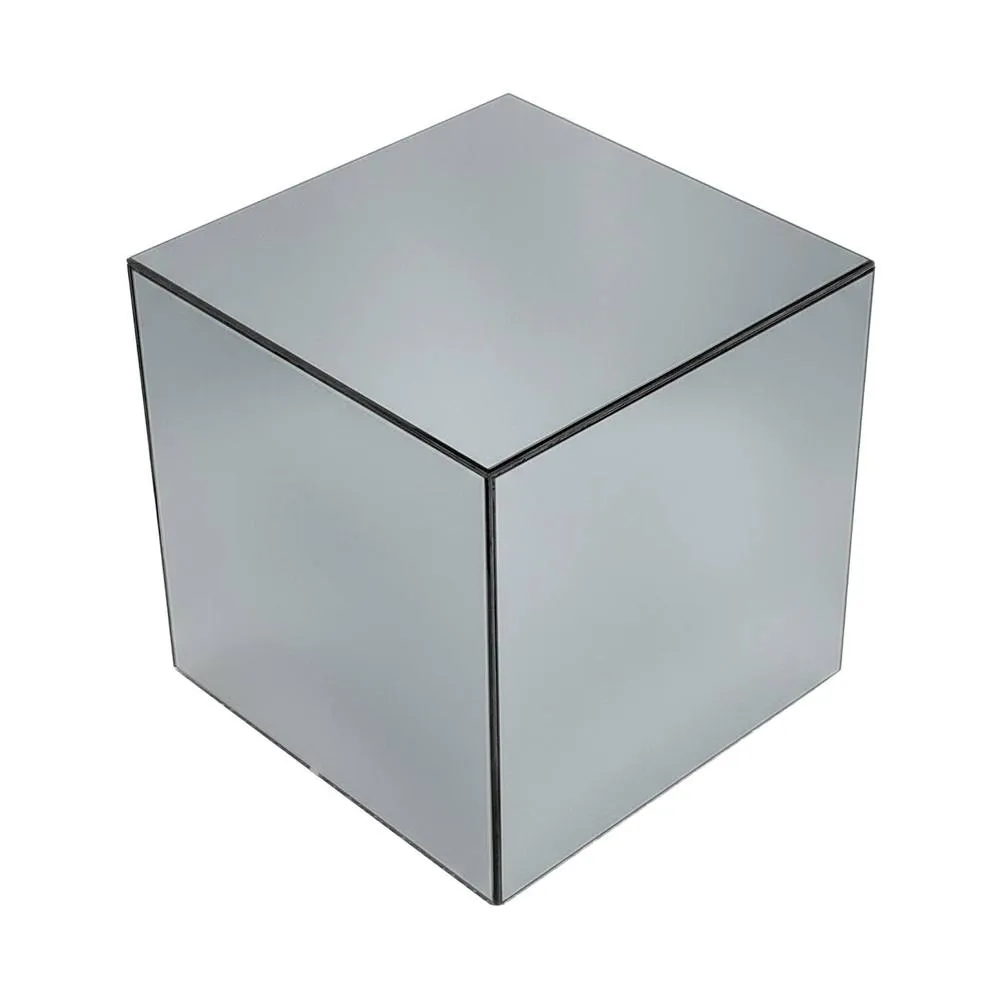 sweeek Cubic mirror coffee table, side table, bedside table, 40 cm cubic in Clear 2