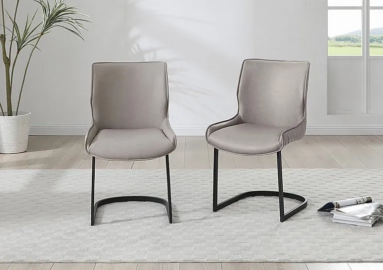 Cupra Set of 6 Dining Chairs - Taupe